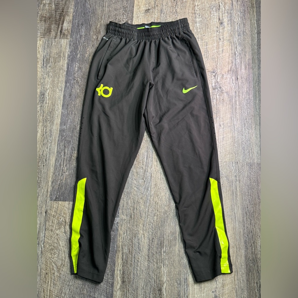 Men’s Medium Nike Dri-FIT KD Gray and Green Athletic Pants/Basketball Sweatpants